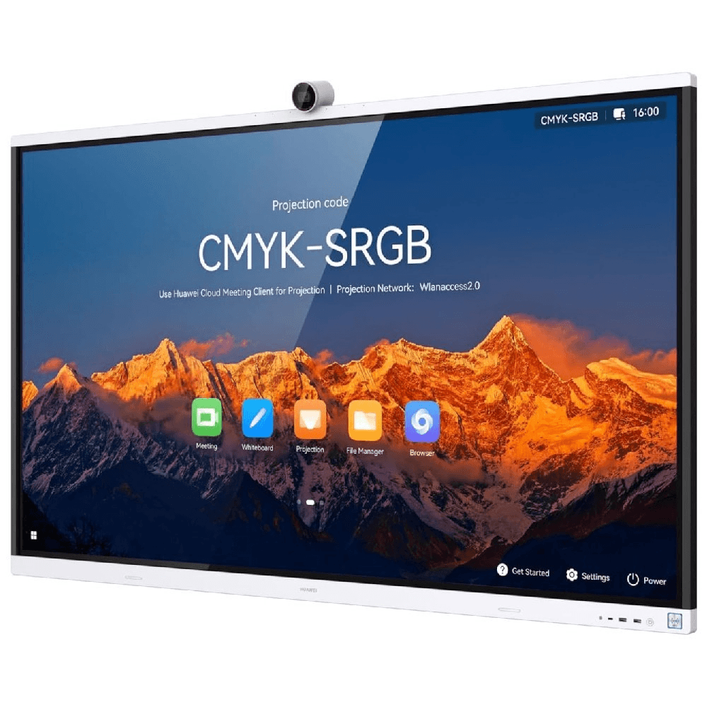 Huawei IdeaHub S2 açılı görünüm ve kamera